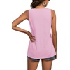 image:imageLYANER Womens Summer Sleeveless Peplum Button Ruffle Hem Flowy Babydoll Tank TopsSolid Baby Pink