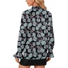 image:imageLYANER Womens Bow Tie Neck Blouse Ruffle Long Sleeve Business Dressy Office Shirt TopFloral Black