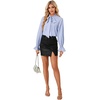 image:imageLYANER Womens Bow Tie Neck Blouse Ruffle Long Sleeve Business Dressy Office Shirt TopLight Blue