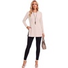 image:imageLYANER Womens Button Split Slit Sides Scoop Neck Long Sleeve Blouse Tunic TopOffwhite