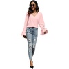 image:imageLYANER Womens Casual V Neck Tiered Ruffle Bell Long Sleeve Blouse Shirt Tunic TopBaby Pink