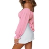 image:imageLYANER Womens Cute Off Shoulder Long Sleeve Self Tie Knot Crop Tube Top BlouseBaby Pink