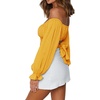 image:imageLYANER Womens Cute Off Shoulder Long Sleeve Self Tie Knot Crop Tube Top BlouseGinger