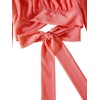 image:imageLYANER Womens Cute Off Shoulder Long Sleeve Self Tie Knot Crop Tube Top BlouseOrange