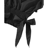 image:imageLYANER Womens Cute V Neck Ruffle Cap Sleeve Side Bow Shirred Hem Summer Crop Tank Tops Peplum Blouse02 Black