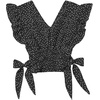 image:imageLYANER Womens Cute V Neck Ruffle Cap Sleeve Side Bow Shirred Hem Summer Crop Tank Tops Peplum BlouseBlack