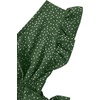 image:imageLYANER Womens Cute V Neck Ruffle Cap Sleeve Side Bow Shirred Hem Summer Crop Tank Tops Peplum BlousePolka Dots Dark Green