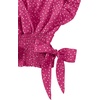 image:imageLYANER Womens Cute V Neck Ruffle Cap Sleeve Side Bow Shirred Hem Summer Crop Tank Tops Peplum BlouseRose