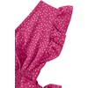 image:imageLYANER Womens Cute V Neck Ruffle Cap Sleeve Side Bow Shirred Hem Summer Crop Tank Tops Peplum BlouseRose