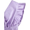 image:imageLYANER Womens Cute V Neck Ruffle Cap Sleeve Side Bow Shirred Hem Summer Crop Tank Tops Peplum BlouseSolid Lilac