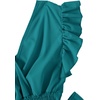 image:imageLYANER Womens Cute V Neck Ruffle Cap Sleeve Side Bow Shirred Hem Summer Crop Tank Tops Peplum BlouseSolid Teal