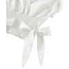 image:imageLYANER Womens Cute V Neck Ruffle Cap Sleeve Side Bow Shirred Hem Summer Crop Tank Tops Peplum BlouseSolid White