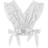 image:imageLYANER Womens Cute V Neck Ruffle Cap Sleeve Side Bow Shirred Hem Summer Crop Tank Tops Peplum BlouseWhite