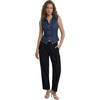 image:imageLYANER Womens Denim Vest Sleeveless Collared V Neck Button Down Casual Summer Jean Tank Shirt TopBlue