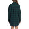 image:imageLYANER Womens Flannel Plaid Shirts Oversized Button Down Long Sleeve Shirts Womens Blouse Clothes TopsDark Green
