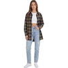 image:imageLYANER Womens Flannel Plaid Shirts Oversized Button Down Long Sleeve Shirts Womens Blouse Clothes TopsYellow