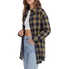 image:imageLYANER Womens Flannel Plaid Shirts Oversized Button Down Long Sleeve Shirts Womens Blouse Clothes TopsYellow