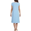 image:imageLYANER Womens Lace Trim Button Sweetheart Neck Short Sleeve Ruched Casual Midi NightdressBlue