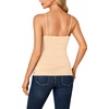 image:imageLYANER Womens Lace Trim V Neck Camisole Adjustable Strap Undershirt Tank Stretch Fitted Cami TopBeige