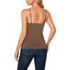 image:imageLYANER Womens Lace Trim V Neck Camisole Adjustable Strap Undershirt Tank Stretch Fitted Cami TopChocolate Brown