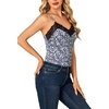 image:imageLYANER Womens Lace Trim V Neck Camisole Adjustable Strap Undershirt Tank Stretch Fitted Cami TopFloral Multi