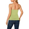 image:imageLYANER Womens Lace Trim V Neck Camisole Adjustable Strap Undershirt Tank Stretch Fitted Cami TopGrass Green
