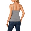 image:imageLYANER Womens Lace Trim V Neck Camisole Adjustable Strap Undershirt Tank Stretch Fitted Cami TopHeather Grey