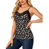 image:imageLYANER Womens Lace Trim V Neck Camisole Adjustable Strap Undershirt Tank Stretch Fitted Cami TopLight Apricot Spots