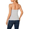 image:imageLYANER Womens Lace Trim V Neck Camisole Adjustable Strap Undershirt Tank Stretch Fitted Cami TopLight Heather Grey