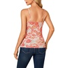 image:imageLYANER Womens Lace Trim V Neck Camisole Adjustable Strap Undershirt Tank Stretch Fitted Cami TopPink Paisley