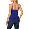 image:imageLYANER Womens Lace Trim V Neck Camisole Adjustable Strap Undershirt Tank Stretch Fitted Cami TopRoyal Blue