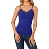 image:imageLYANER Womens Lace Trim V Neck Camisole Adjustable Strap Undershirt Tank Stretch Fitted Cami TopRoyal Blue
