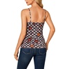 image:imageLYANER Womens Lace Trim V Neck Camisole Adjustable Strap Undershirt Tank Stretch Fitted Cami TopWhite Daisy