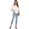 image:imageLYANER Womens Loose Off Shoulder Batwing Half Sleeve Casual Blouse Shirt Tunic Top Pure White XLarge