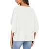 image:imageLYANER Womens Loose Off Shoulder Batwing Half Sleeve Casual Blouse Shirt Tunic Top Pure White XLarge