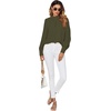 image:imageLYANER Womens Mock Neck Pleated Solid Long Sleeve Blouse Office Shirt TopArmy Green