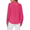 image:imageLYANER Womens Mock Neck Pleated Solid Long Sleeve Blouse Office Shirt TopRose
