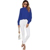 image:imageLYANER Womens Mock Neck Pleated Solid Long Sleeve Blouse Office Shirt TopRoyal Blue