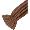 image:imageLYANER Womens Off Shoulder Ruffle Trim Puff Long Sleeve Tube Crop Blouse Shirt TopBrown