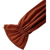 image:imageLYANER Womens Off Shoulder Ruffle Trim Puff Long Sleeve Tube Crop Blouse Shirt TopBurnt Orange