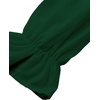 image:imageLYANER Womens Off Shoulder Ruffle Trim Puff Long Sleeve Tube Crop Blouse Shirt TopDark Green