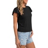 image:imageLYANER Womens Round Neck Ruffle Short Sleeve Dressy Casual Blouse Top ShirtsBlack