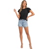 image:imageLYANER Womens Round Neck Ruffle Short Sleeve Dressy Casual Blouse Top ShirtsBlack