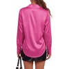 image:imageLYANER Womens Satin Blouse Long Sleeve Silk Button Down Shirts Work Office Dressy TopsRose