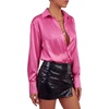 image:imageLYANER Womens Satin Blouse Long Sleeve Silk Button Down Shirts Work Office Dressy TopsRose