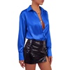 image:imageLYANER Womens Satin Blouse Long Sleeve Silk Button Down Shirts Work Office Dressy TopsRoyal Blue