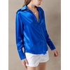 image:imageLYANER Womens Satin Blouse Long Sleeve Silk Button Down Shirts Work Office Dressy TopsRoyal Blue