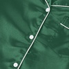 image:imageLYANER Womens Satin Silk Pajamas Short Sleeve Button Shirt with Shorts Set PJ SleepwearDark Green