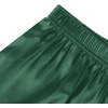 image:imageLYANER Womens Satin Silk Pajamas Short Sleeve Button Shirt with Shorts Set PJ SleepwearDark Green