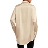 image:imageLYANER Womens Satin Silky Loose Turn Down V Neck Long Sleeve Button Blouse Shirt TopBeige